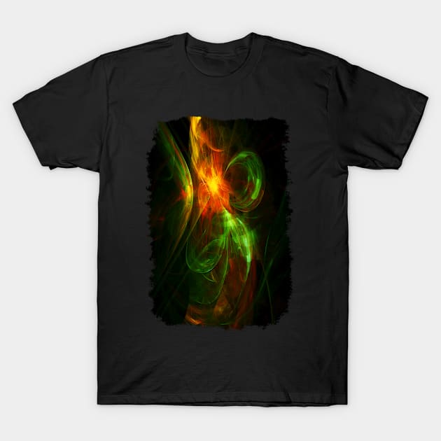 Alien Code 3 Orange-Red Green T-Shirt by christopherjohnson